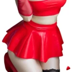 Mini Jupe Plissée Travesti mini-jupe plissée PU, vue 4