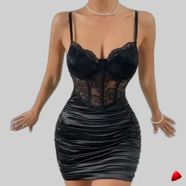 Robe Bustier Dentelle Travesti robe bustier dentelle, vue 2