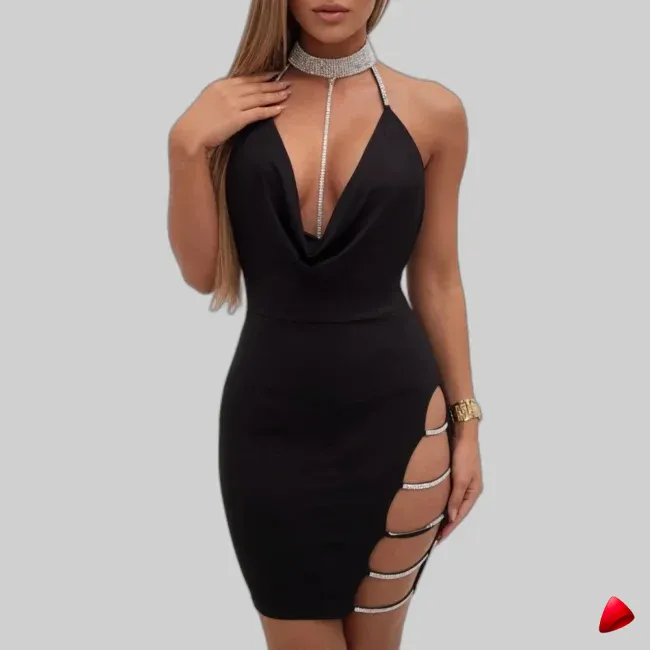 Robe Décolleté Travesti robe décolleté plongeant, vue 3