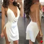 Robe Dos Nu Travesti robe dos nu asymétrique, vue 5
