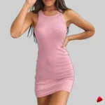 Robe Halter Côtelée Travesti robe halter côtelée, vue 5