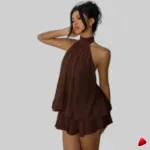 Robe Mousseline Travesti robe mousseline halter, vue 2