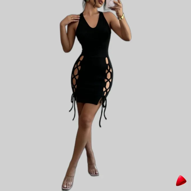 Robe Halter Travesti robe halter lacée, vue 4