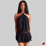 Robe Halter Volantée Travesti robe halter volantée, vue 2