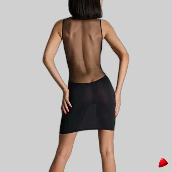 Robe Mesh Travesti robe mesh plongeante, vue 2