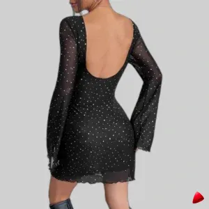 Robe Paillettes Y2k Travesti robe paillettes y2k, image principale, conçue pour morphologie homme féminisé