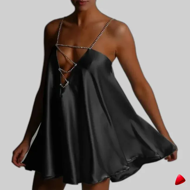 Robe Satin Travesti robe satin chaîne, vue 5