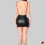 Robe Wet Look Travesti robe wet look bodycon, vue 2