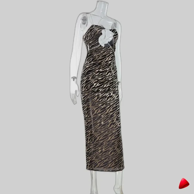 Robe Zèbre Travesti robe zèbre longue, vue 4
