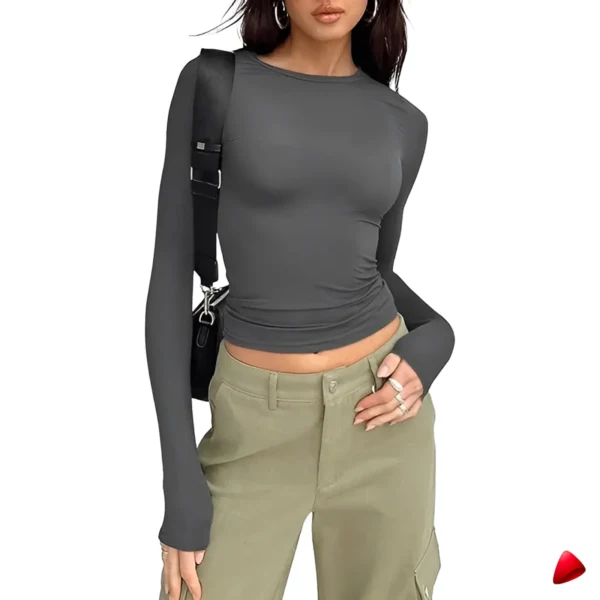 T-shirt Slim Travesti t-shirt slim manches longues, vue 2