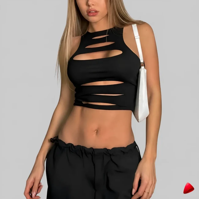 Tank Top Travesti tank top édgy, image principale, conçue pour morphologie homme féminisé
