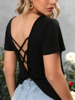 Tee Dos Crisscross Travesti tee dos crisscross, vue 5