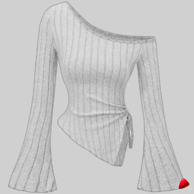 Top Asymétrique Travesti top asymétrique trompette, vue 6