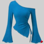 Top Asymétrique Travesti top asymétrique trompette, vue 7
