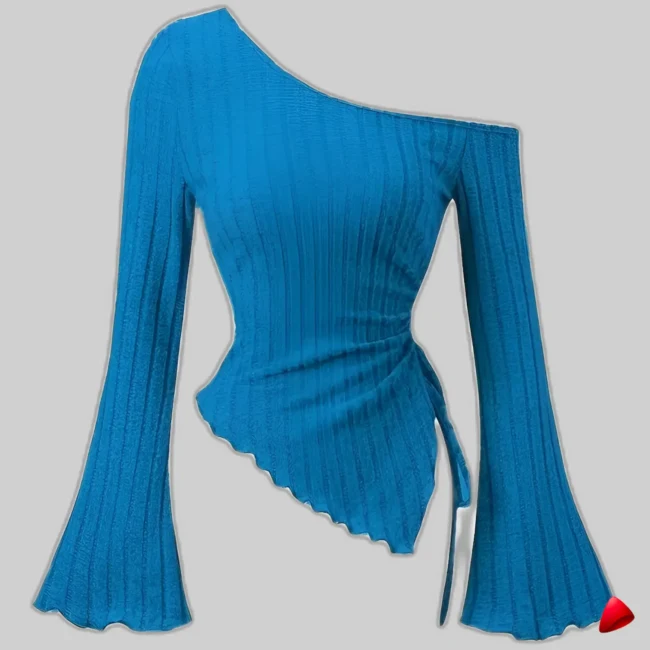 Top Asymétrique Travesti top asymétrique trompette, vue 7