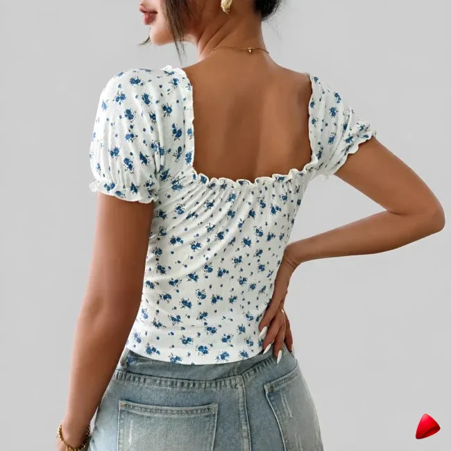 Top Bohème Travesti top bohème, image principale, conçue pour morphologie homme féminisé