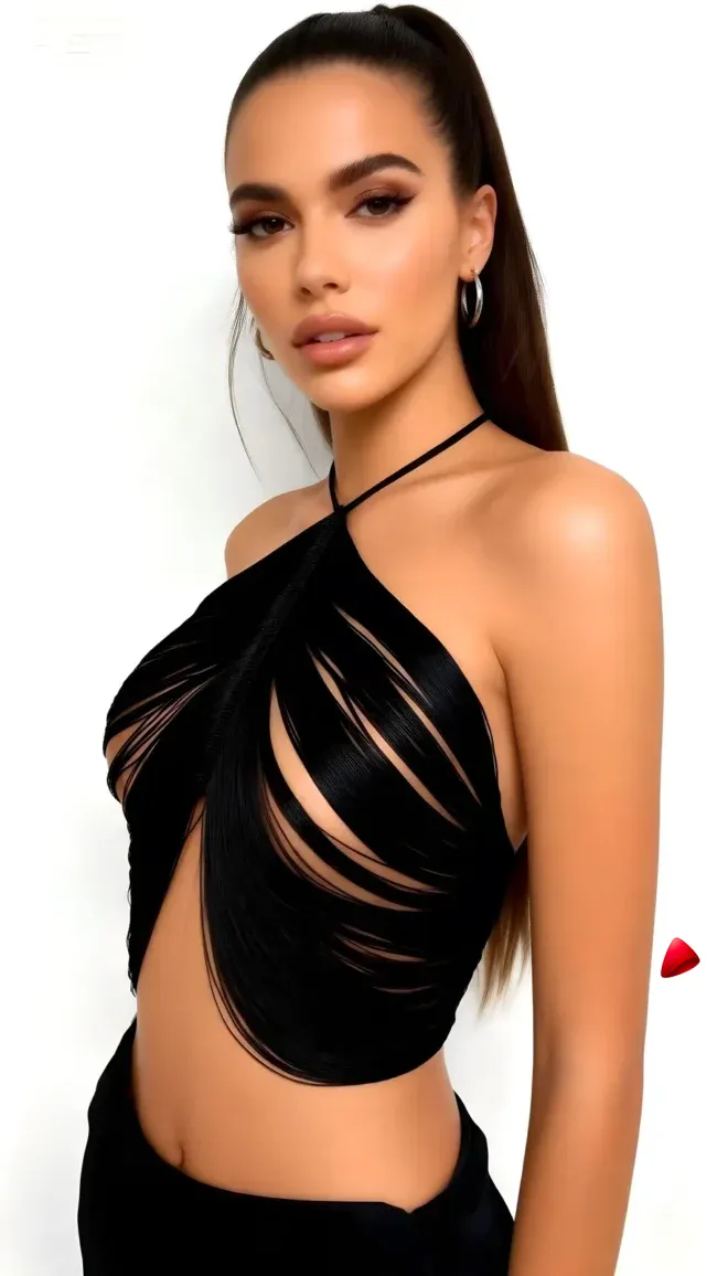 Top Halter Franges Travesti top halter franges, vue 5
