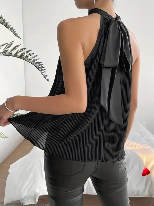 Top Halter Plissé Travesti top halter plissé, vue 2