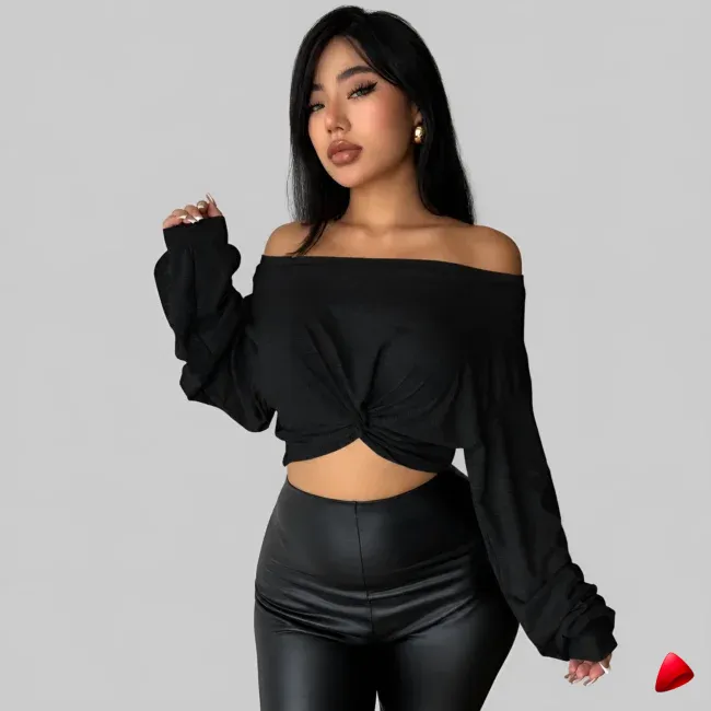 Top Cuir Travesti top cuir, image principale, conçue pour morphologie homme féminisé