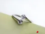 Bague Travesti Argent 925 Zircon AAAAA Ouverte Reglable - galerie