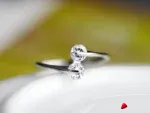Bague Travesti Argent 925 Zircon AAAAA Ouverte Reglable - galerie