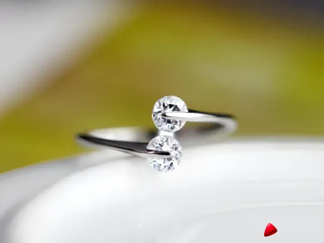 Bague Travesti Argent 925 Zircon AAAAA Ouverte Reglable - galerie