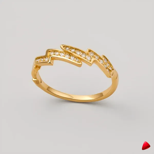 Bague Travesti Croix X Pave Zircon Or Acier - image principale