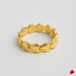 Bague Travesti Petales Bombes Or Acier Reglable - image principale