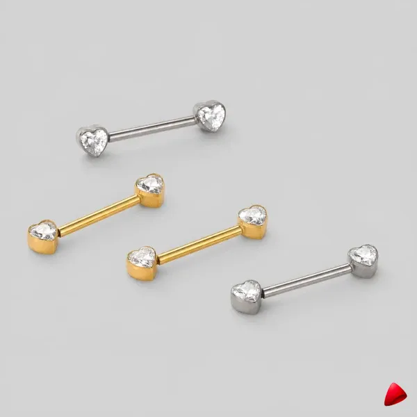 Barbell Travesti Bijou Corps Titane Zircon Filetage Interne - image principale