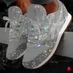 Basket Travesti Bling Strass Maille Plateforme Multi Coloris - galerie