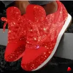 Basket Travesti Bling Strass Maille Plateforme Multi Coloris - galerie