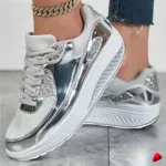 Basket Travesti Metallisee Plateforme Strass Sport Confort - galerie