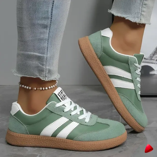 Basket Travesti Vintage Semelle Gum Bandes Laterales Retro - galerie