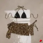 Bikini Travesti Imprimé Leopard 3 Pièces Jupette — galerie