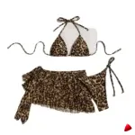 Bikini Travesti Imprimé Leopard 3 Pièces Jupette — galerie