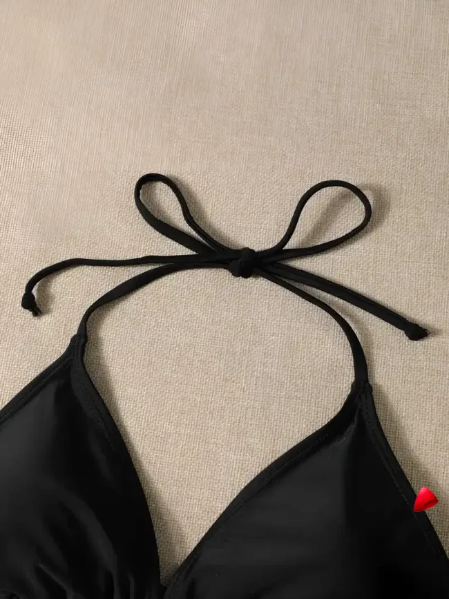 Bikini Travesti Triangle Taille Haute Cordons Latéraux — galerie
