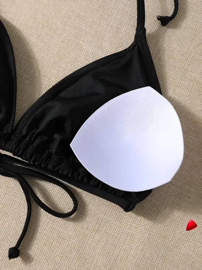 Bikini Travesti Triangle Taille Haute Cordons Latéraux — galerie