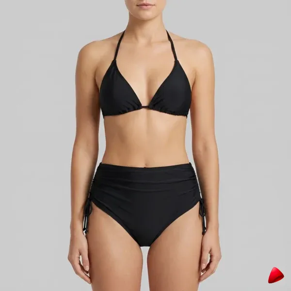 Bikini Travesti Triangle Taille Haute Cordons Latéraux — image principale