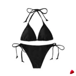 Bikini Travesti Triangle Cordons Brazilian Noir — galerie