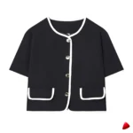 Blazer Travesti Casual Manches Courtes Cropped — galerie