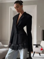 Blazer Dentelle Travesti Cintré Manches Longues — galerie