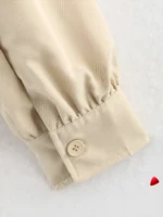 Blouson Plissé Travesti Col Haut Manches Bouffantes — galerie