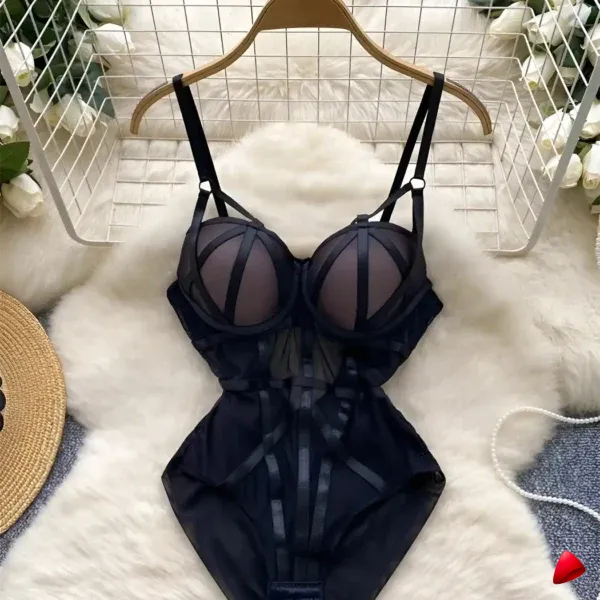 Body Corset Travesti Mesh Slim Sculptant Bonnets Armés — galerie