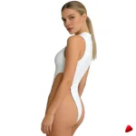Body Travesti Sans Manches Col Rond Extensible Doux — galerie