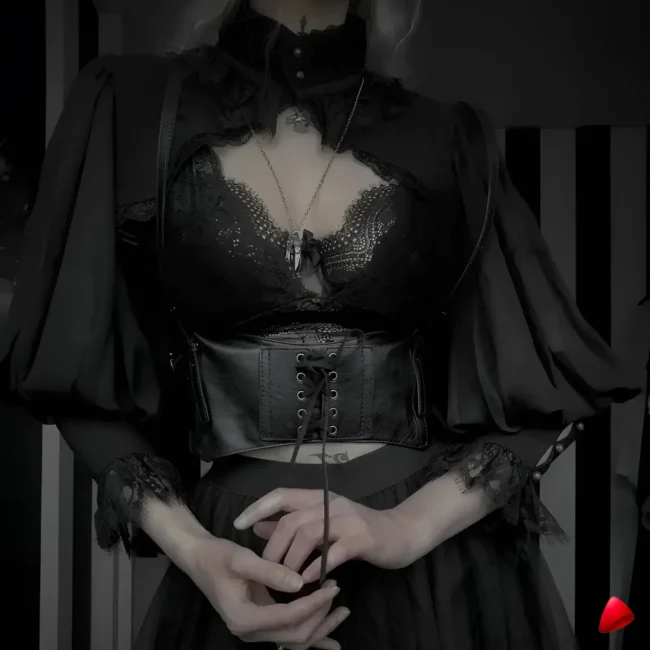 Bolero Travesti Steampunk Crop Manches Bouffantes — galerie