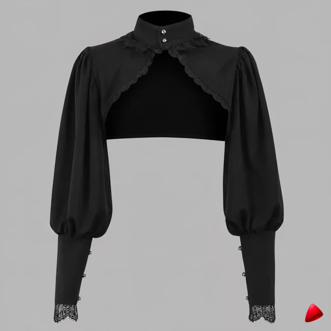Bolero Travesti Steampunk Crop Manches Bouffantes — image principale