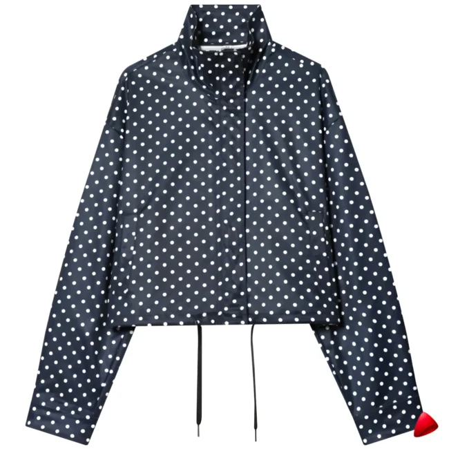 Bomber Pois Travesti Crop Oversized Demi-Saison — galerie