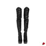 Botte Travesti Cuissarde Plateforme Gothique Punk Grande Pointure - galerie