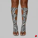 Botte Travesti Genou Decoupes Clip Orteil Multi Coloris - image principale