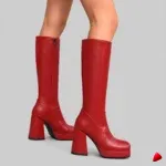 Botte Travesti Plateforme Bloc 10cm Au-Dessus Genou - image principale
